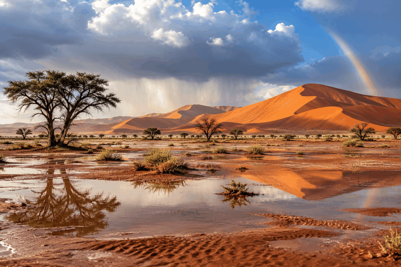 Featured image for “Rain in the desert… Sossusvlei dunes see first rains in 14 years”