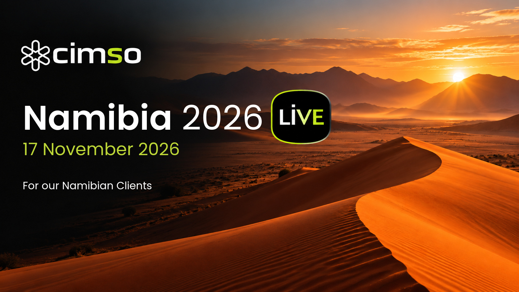Featured image for “Get Ready for CiMSO Live Namibia 2026!”